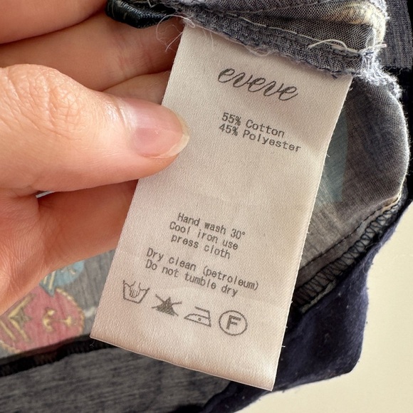 Eveve Nautical Print Blouse, Coastal Grandma Preppy Blouse, Navy Blue, Medium - Picture 9 of 15